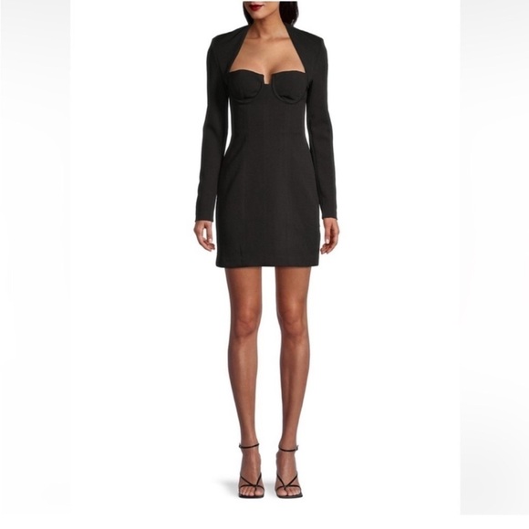 MISHA Paulita Bonded Crepe Mini Dress